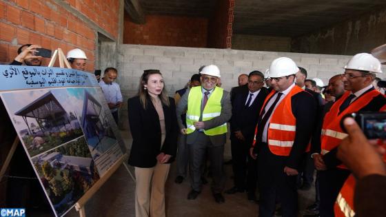 Le ministre de la Jeunesse, de la culture et de la communication, Mohamed Mehdi Bensaid visite les travaux d'un projet de valorisation du site archéologique d'Ighoud. 22032023-Youssoufia