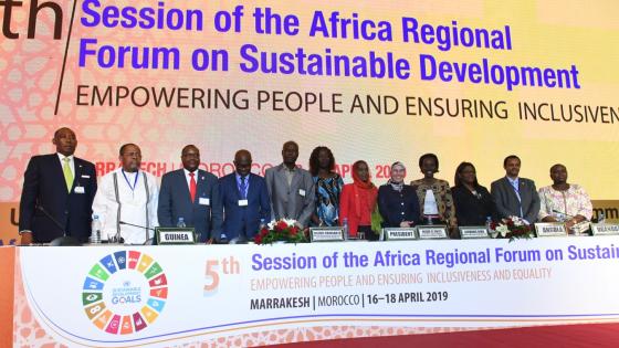 اعلان مراكش في اختتام الدورة الخامسة للمنتدى الإفريقي للتنمية المستدامة أبريل 2019