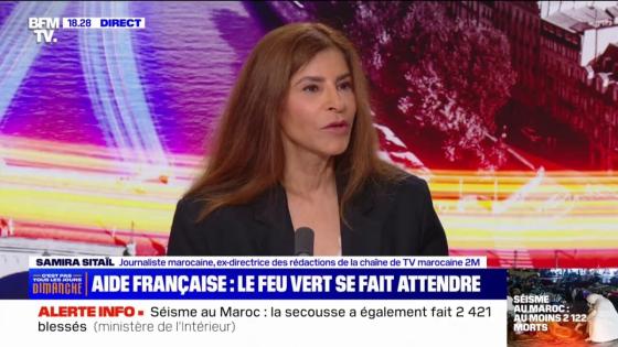 على قناة BFM TV الفرنسية، الصحفية المغربية سميرة سيتايل ترد بشدة على اتهامات رفض المغرب المساعدة الفرنسية