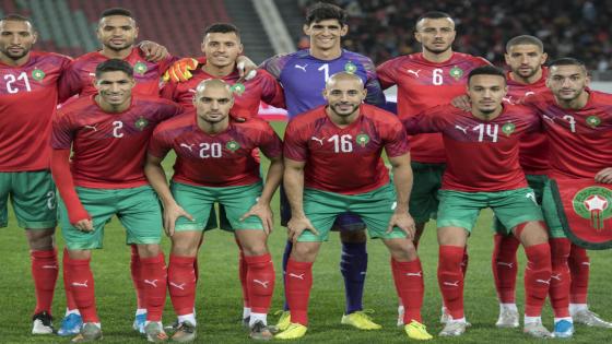 Morocco's team pauses during the 2021 Africa Cup of Nations group E qualifying football match between Morocco and Mauritania at the stadium Prince Moulay Abdellah in the city of rabat on November 15, 2019.