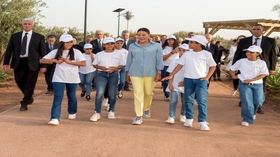 صاحبة السمو الملكي الأميرة للا حسناء تدشن بمراكش منتزه الزيتون بـ “غابة الشباب”