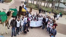 Des acteurs associatifs se mobilisent au cours du weekend dernier, dans le cadre d'une action citoyenne et écologique pour la collecte des déchets au niveau de la plage d'Essaouira. 28022022-Essaouira