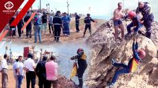 فيديو :تدخل بطولي لرجال الوقاية المدنية أثناء عملية انقاذ شاب سقط بين صخور جرف أموني بأسفي