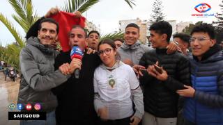 شوفو الأجواء الهيستيرية والفرحة العارمة..تصريحات ساكنة مدينة آسفي بعد الفوز التاريخي للأسود