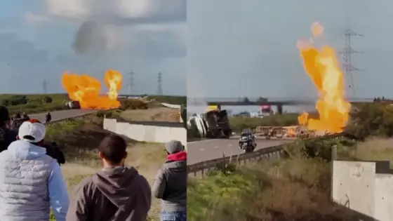 تفاصيل انفجار قنينات غاز إثر انقلاب شاحنة بالطريق السيار بين الدار البيضاء وحد السوالم