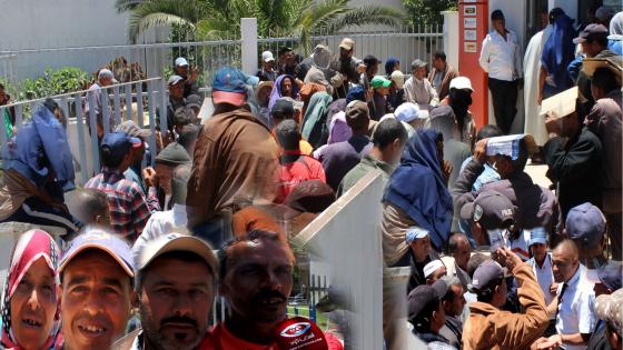 فيديو : إعانات الذل…نساء ورجال كيظلوا تحت الشمس ووسط الزحام باش يشدو جوج ريالات ديال الدعم المدرسي