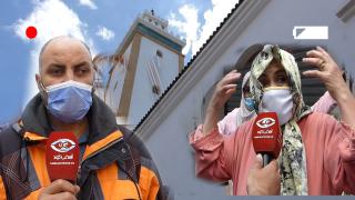 فيديو : سكان حي الكورس يحتجون من جديد للمطالبة بفتح مسجد الحي .