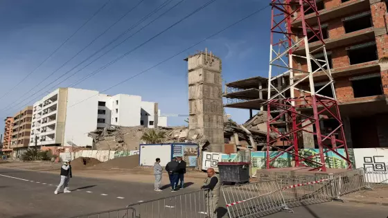 انهيار عمارة في طور البناء بمراكش