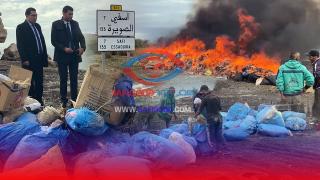 فيديو: إتلاف أطنان من القنب الهندي ومخدر الشيرا والقرقوبي والكوكاكيين والفياغرا بآسفي