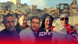 فيديو : هدم البنايات العشوائية بسوق السمك القديم بحي الكورس بآسفي