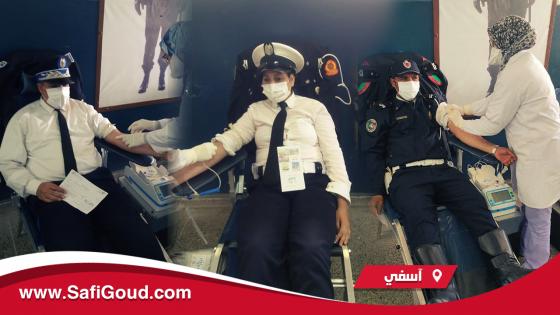 رجال ونساء الأمن الاقليمي بآسفي ينخرطون في حملة للتبرع بالدم