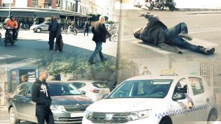 فيديو : مشرد تسرح في الشانطي ومنع حركة مرور السيارات عند مدخل شارع الرباط بآسفي