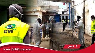 عبد الرحيم حنان و “سافي فير” يواصلان التطوع لتعقيم عدد من أحياء آسفي في مواجهة كورونا