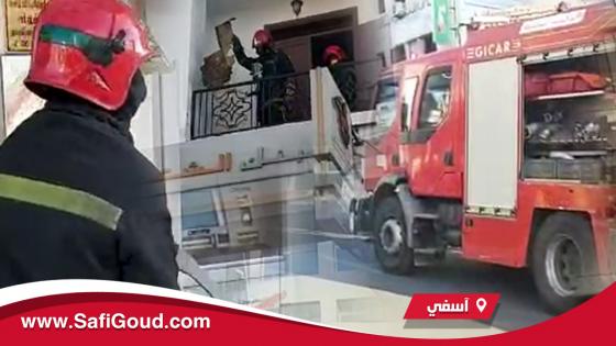 فيديو : احتراق مكتب للمحاماة بشارع كينيدي بآسفي