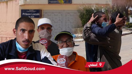 فيديو :الشاب اللي اتهم بالتحريض على خرق الطوارئ باقليم آسفي يغادر سجن آسفي