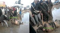 محتج على منعه من استخلاص واجبات ركن السيارات بالشماعية يضرم النار في جسده