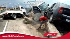 فيديو وصور صادمة: حادثة سير خطيرة بطريق جماعة البدوزة