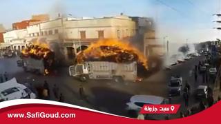 بالصوت والصورة : كاميو ديال التبن شعلات فيه العافية وسط سبت جزولة