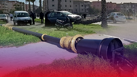 فيديو : سقوط عمود كهربائي يتسبب في حادثة سير بطريق المطار بآسفي
