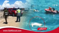 فيديو : استنفار أمني بكورنيش آسفي بعد ظهور جثة مجهولة الهوية فوق مياه البحر